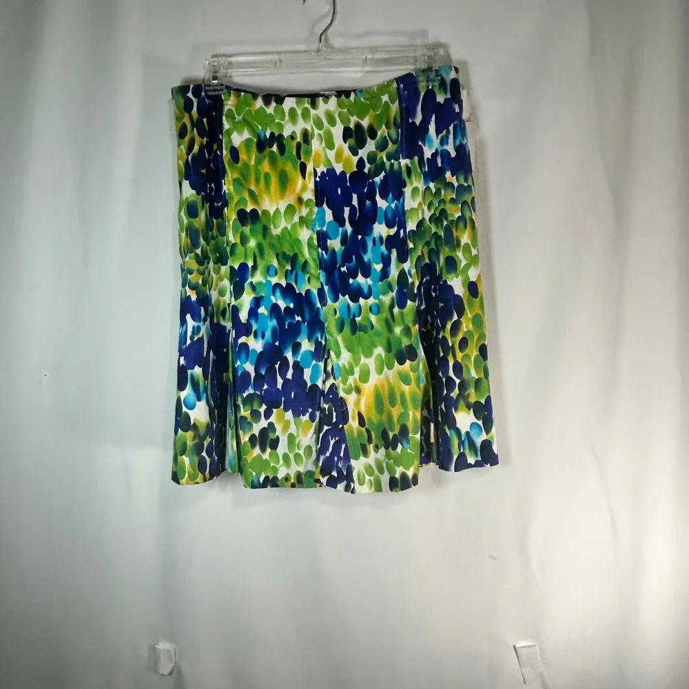 Vintage David N Womens Skirt Size 16 A Line Abstract Print‎ Linen Blend - Picture 5 of 8